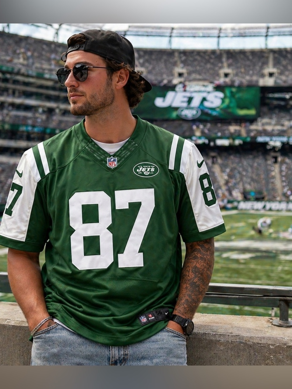 Nike New York Jets Eric Decker #87 Jersey Size 56 NWT NFL Green